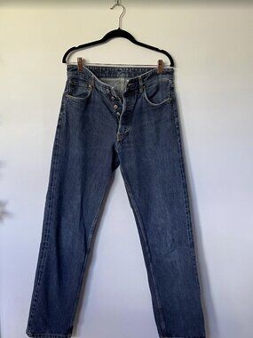 Buck Mason Women's Straight Leg Jeans - Dark Blue Denim